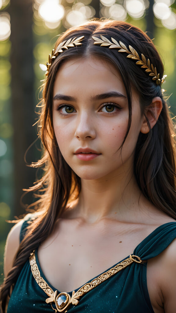 visualize a young girl looks like Artemis, detailed photo ((stunning)) ((gorgeous))