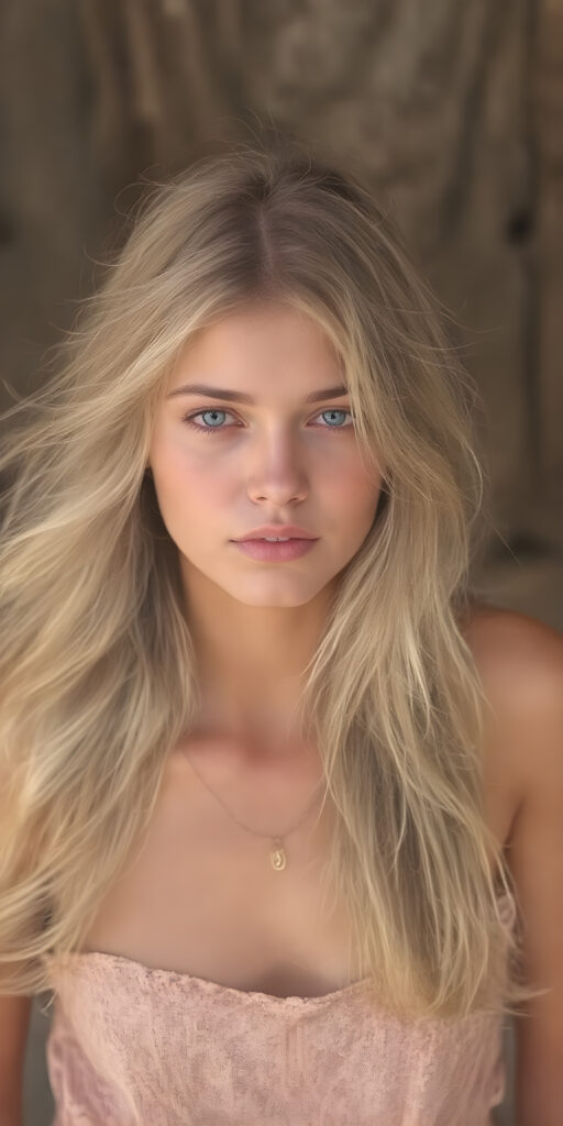 a (((beautiful girl, cute, with a sleek, yet delicate and petite physique, a youthful face with (sun-kissed) skin, and flowing, straight blonde hair, clad in (((hippie, retro 70s clothing))), exuding a sense of (hippieness) and (magnificence). Full body view, capturing a ((vintage, retro 70s vibe))