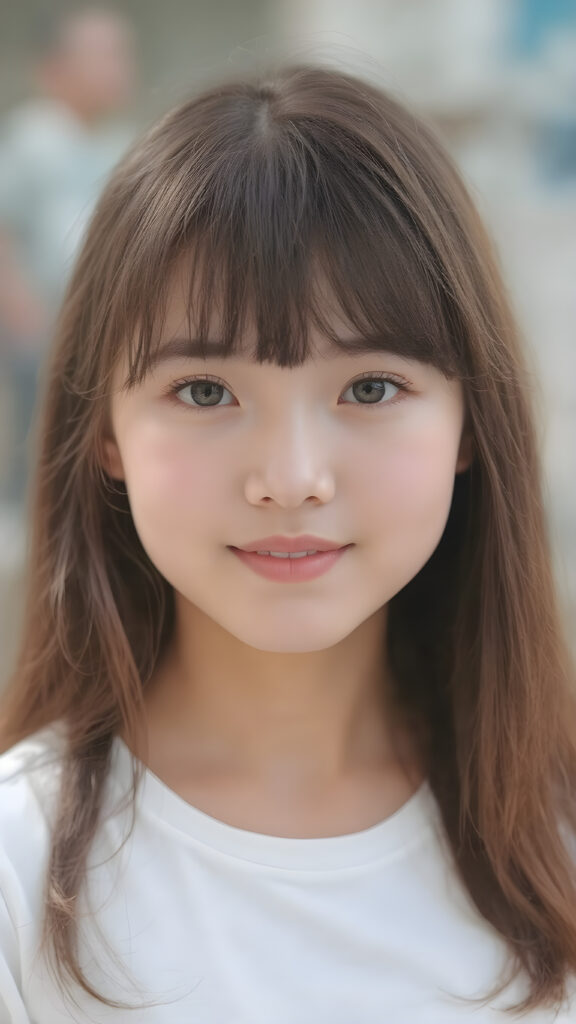 a (((cute 16-year-old Filipino girl with intricate Korean-style bangs))), featuring highly detailed, ultra realistic hair that extends beyond her shoulders. She’s clad in a (((perfectly curved and fitted white short shirt))), with a stunning face that exudes realism, complete with glowing, ultra-realistic amber eyes and delicate, detailed maroon straight hair that flows down her back. Her skin is highly detailed, with subtle wrinkles and a warm smile that draws the viewer in. Captured in an incredibly advanced image with deeply saturated colors, advanced film grain, and a soft focus that creates a sense of beauty and wonder. This advanced image represents the pinnacle of digital artistry, with unparalleled detail and advanced technology, making it a true masterpiece that pushes the boundaries of what is possible