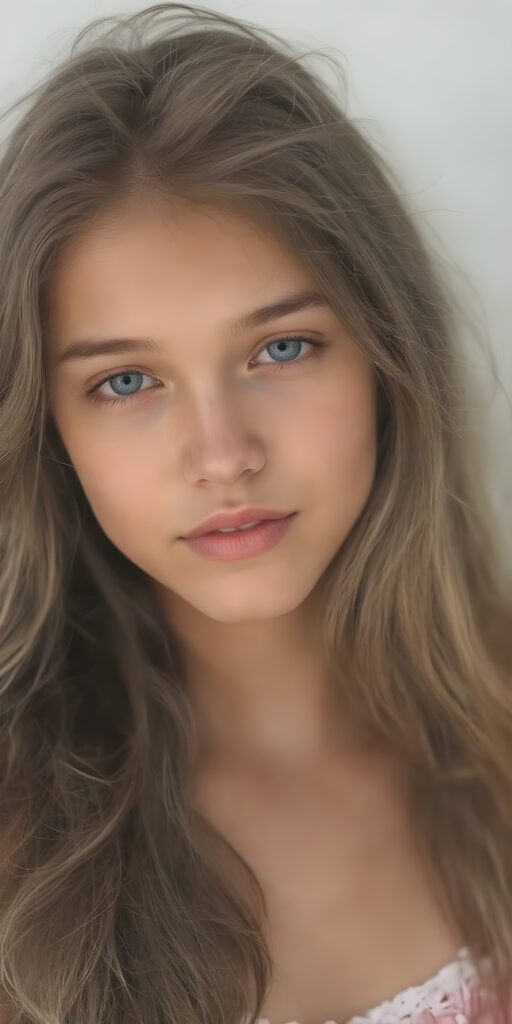 a (((super nice and charming young teen girl), age 15, with an innocent air yet a mature and welcoming expression) with flowing, (((extremely long hair))) that cascades down to her hips, (softly waving) in a warm, inviting summer breeze. Her features are exuding an unmistakable allure, with perfectly sculpted lips and eyes that radiate a youthful vibrancy. Her skin is a light brown canvas that adds to her ethereal allure. (((She's dressed in a very cute summer dress that accentuates her flawless complexion even at an early age))) She's not only effortlessly beautiful but also exudes a sense of youthful charm and confidence, making her even more of a heart-throb in the teenage scene.