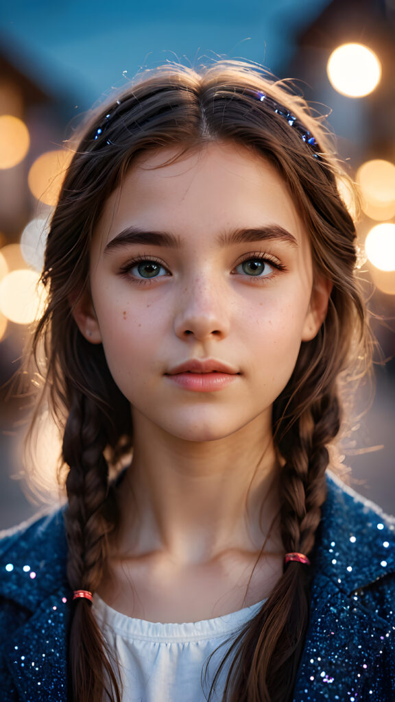 a young cute magic teen girl, (detailed portrait) (stunning)