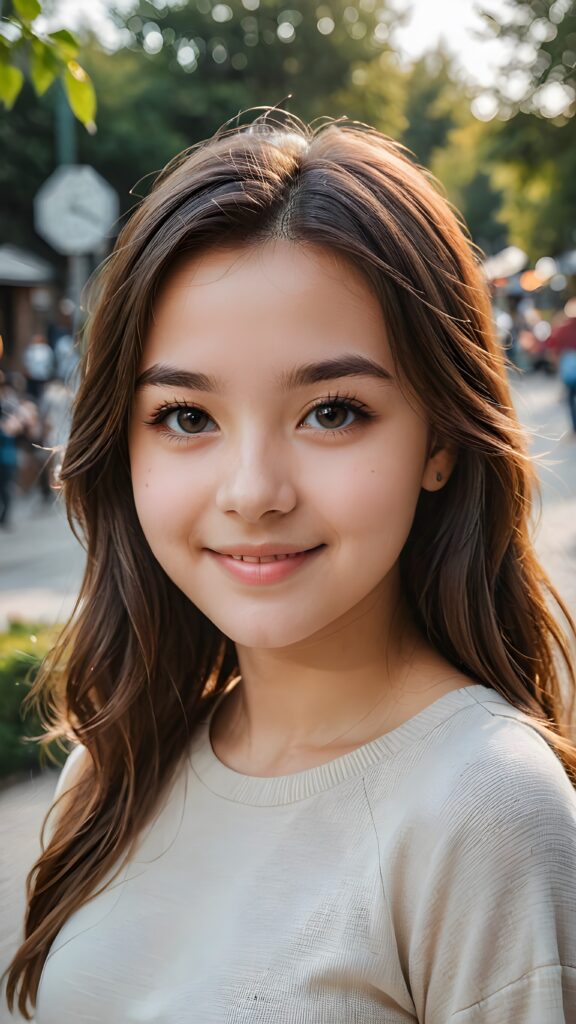 girl, 18 years old, portrait shot, smile, straight hair