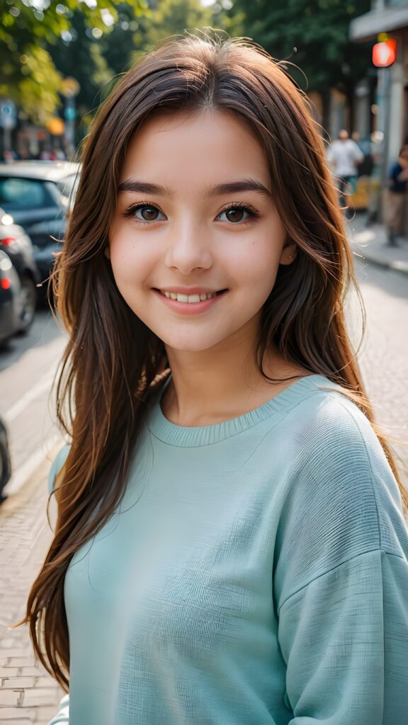 girl, 18 years old, portrait shot, smile, straight hair