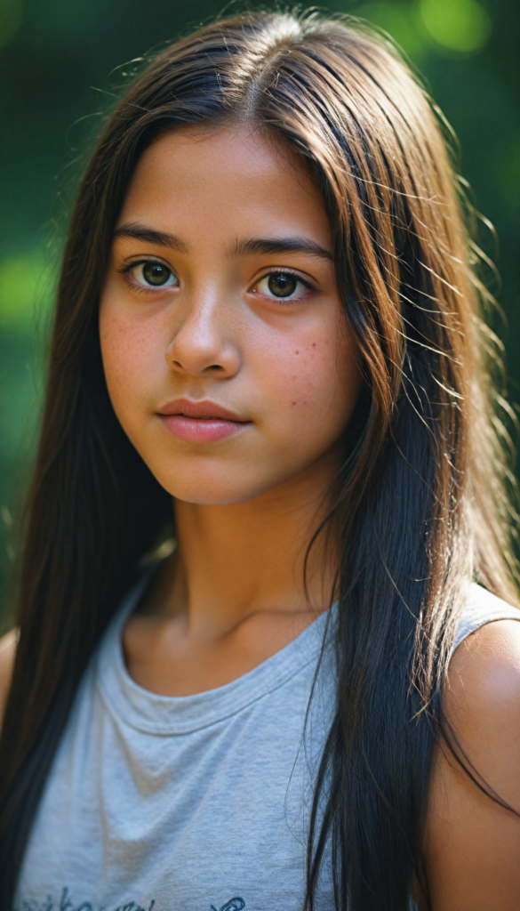 a young Amazon girl, soft straight hair, (detailed and realistic)