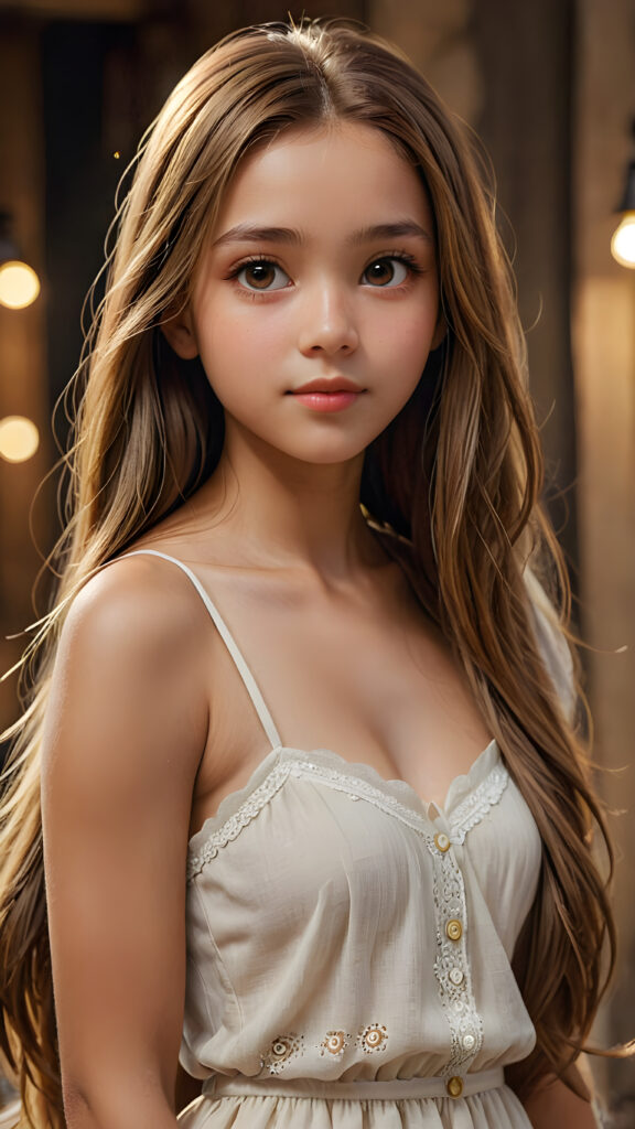 ((portrait)) of (((cute))) ((attractive)) (((long, straight hair))) ((stunning)) a beautifully realistic, cinematic lights, ((Burmanese teen girl)), 15 years old, realistic detailed angelic round face, ((realistic detailed hazelnut eye)) looks at the camera, perfect curved body, perfect anatomy, side perspective